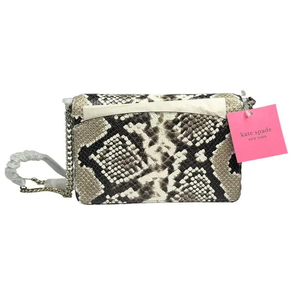 Kate Spade Spencer python-embossed chain wallet Clutch Crossbody